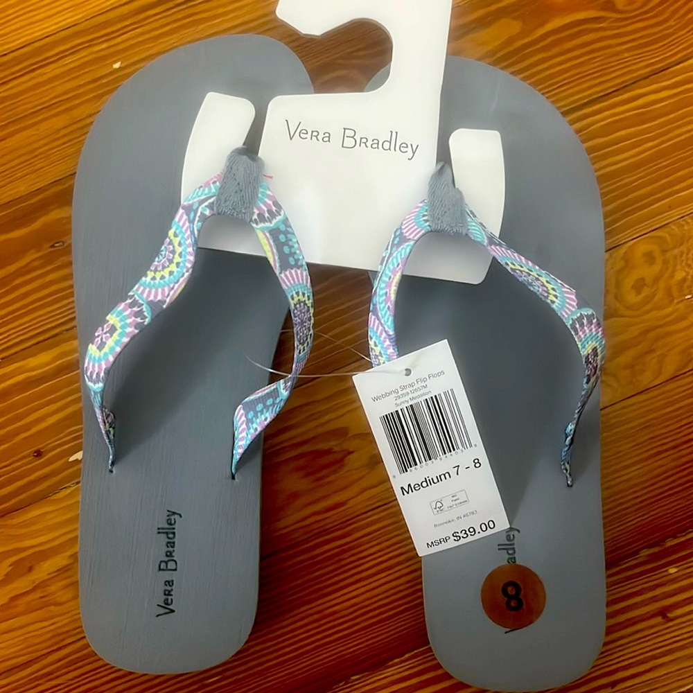 NWT Vera Bradley Flip Flops